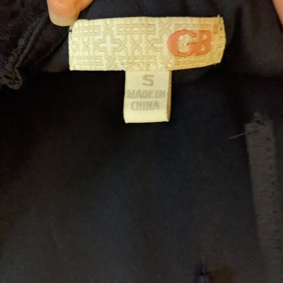 Open back, tie neck, lace, sweetheart, short sleeve, navy - Picture 4 of 5